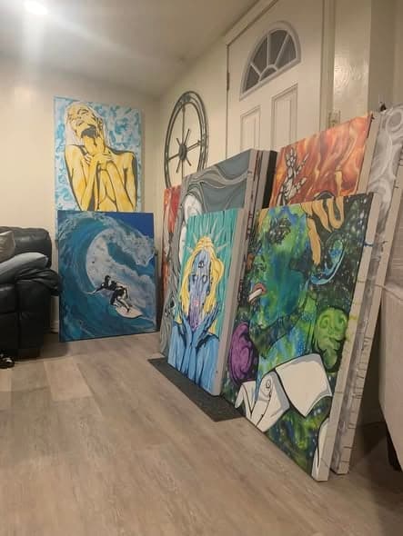 A group of works shown together.